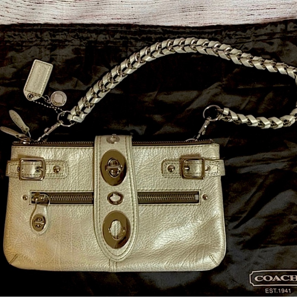 Coach Bridget 65th Anniversary Legacy Leather shoulder handbag CLUTCH - Picture 2 of 9
